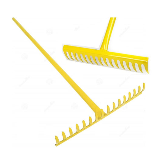 KAUFMANN GARDEN STEEL RAKE 16T YELLOW